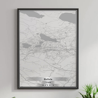 ROAD MAP OF HOLLOLA, FINLAND BY MAPBAKES