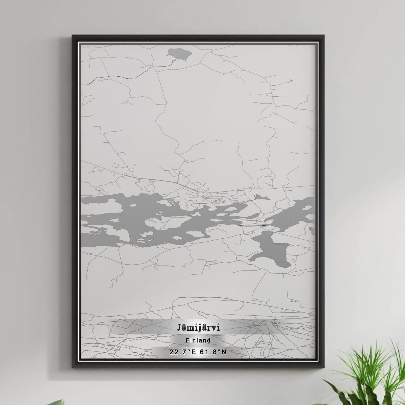 ROAD MAP OF JÄMIJÄRVI, FINLAND BY MAPBAKES