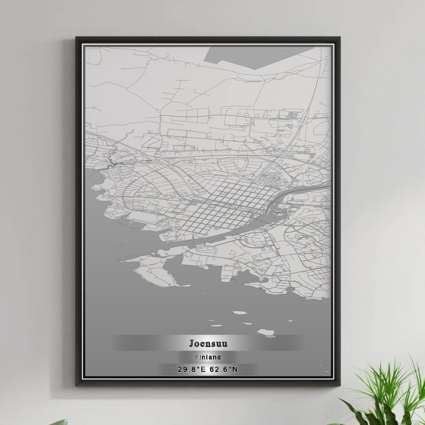 ROAD MAP OF JOENSUU, FINLAND BY MAPBAKES