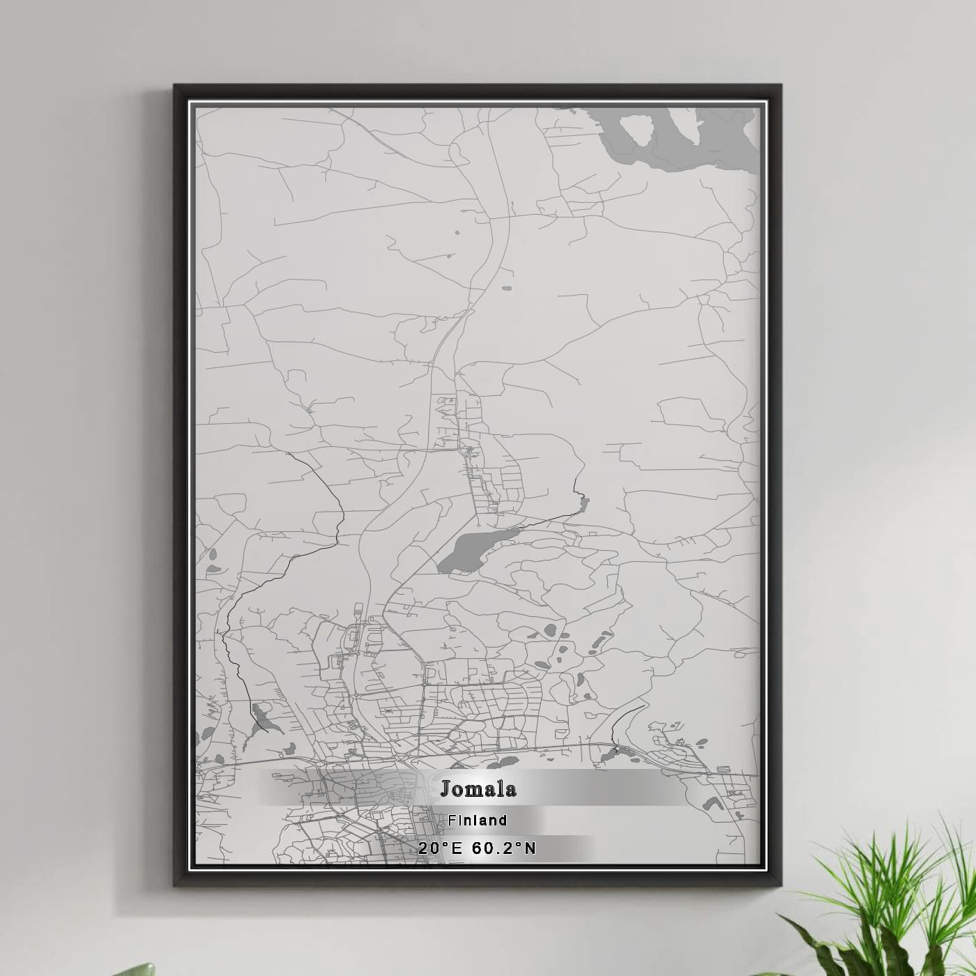 ROAD MAP OF JOMALA, FINLAND BY MAPBAKES