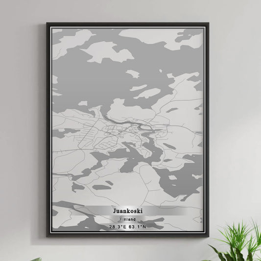 ROAD MAP OF JUANKOSKI, FINLAND BY MAPBAKES