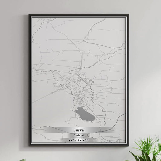 ROAD MAP OF JURVA, FINLAND BY MAPBAKES