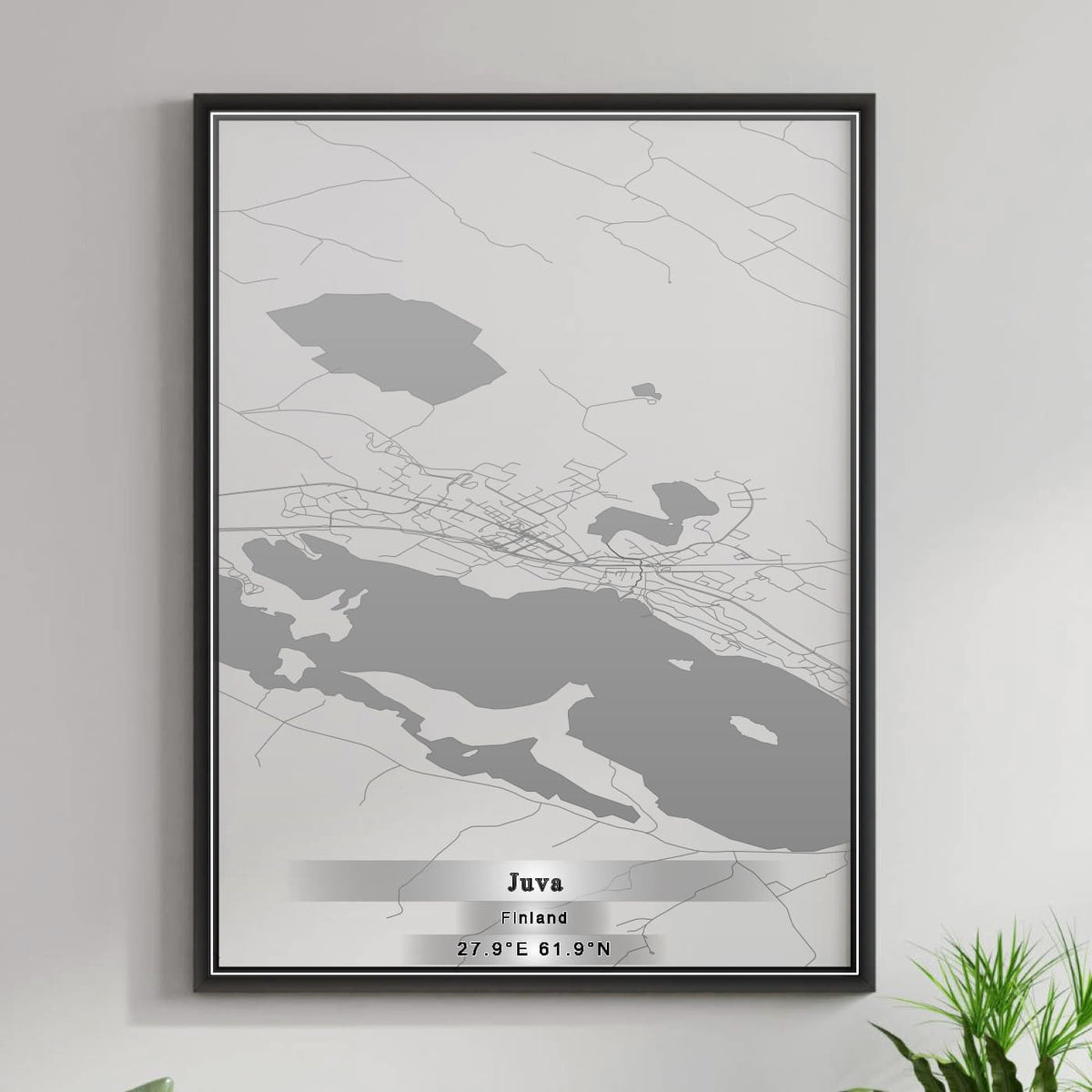 ROAD MAP OF JUVA, FINLAND BY MAPBAKES