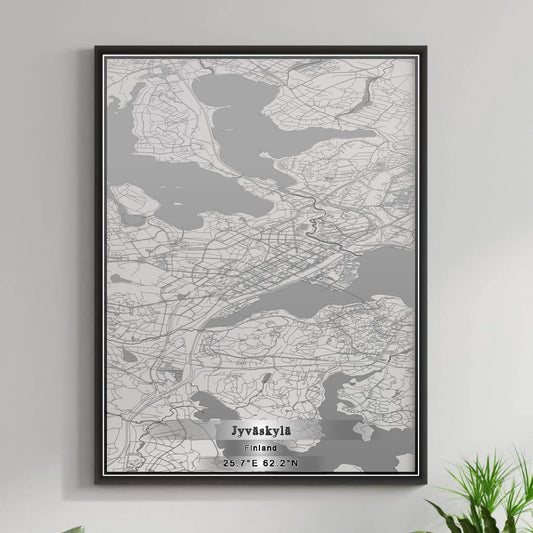 ROAD MAP OF JYVÄSKYLÄ, FINLAND BY MAPBAKES