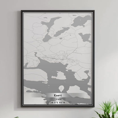 ROAD MAP OF KAAVI, FINLAND BY MAPBAKES