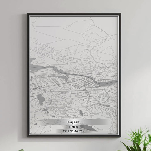 ROAD MAP OF KAJAANI, FINLAND BY MAPBAKES