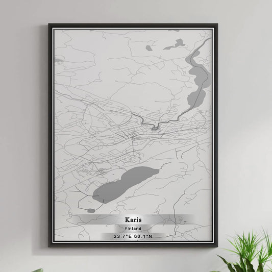 ROAD MAP OF KARIS, FINLAND BY MAPBAKES