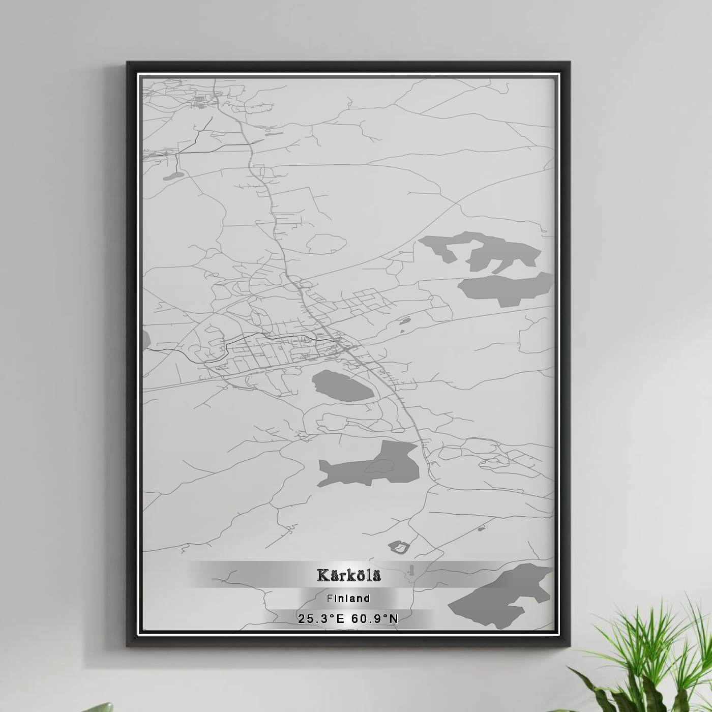 ROAD MAP OF KÄRKÖLÄ, FINLAND BY MAPBAKES