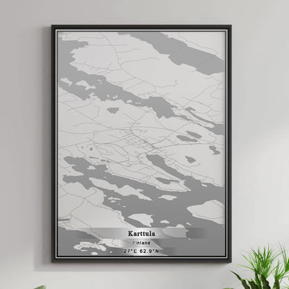 ROAD MAP OF KARTTULA, FINLAND BY MAPBAKES