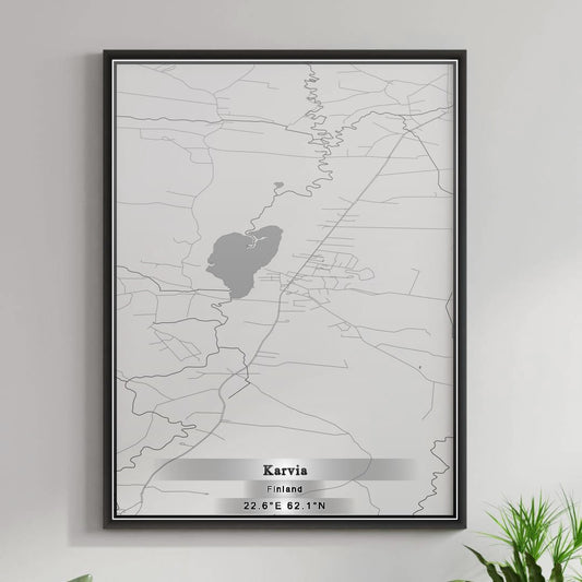 ROAD MAP OF KARVIA, FINLAND BY MAPBAKES