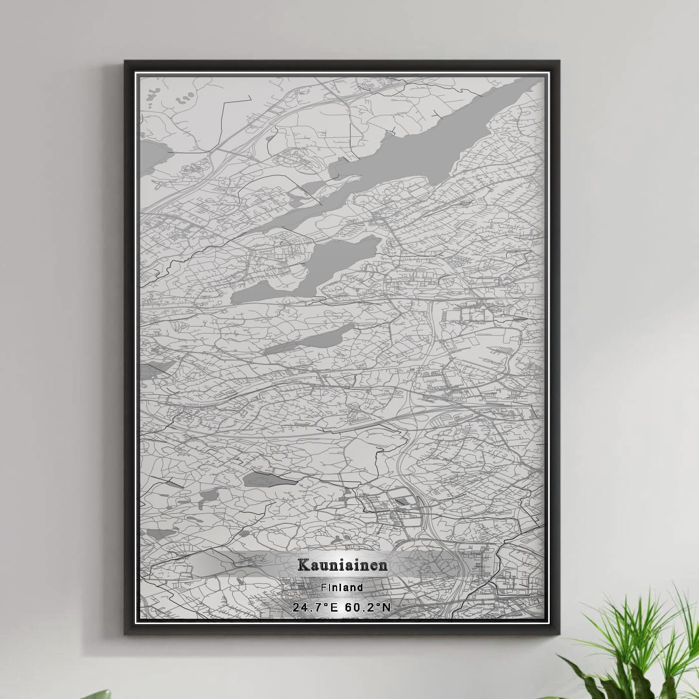 ROAD MAP OF KAUNIAINEN, FINLAND BY MAPBAKES