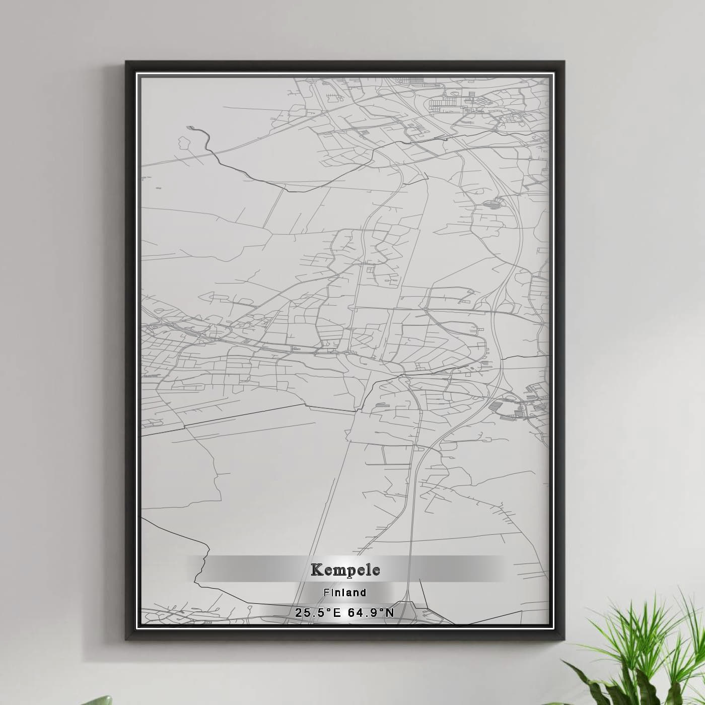 ROAD MAP OF KEMPELE, FINLAND BY MAPBAKES