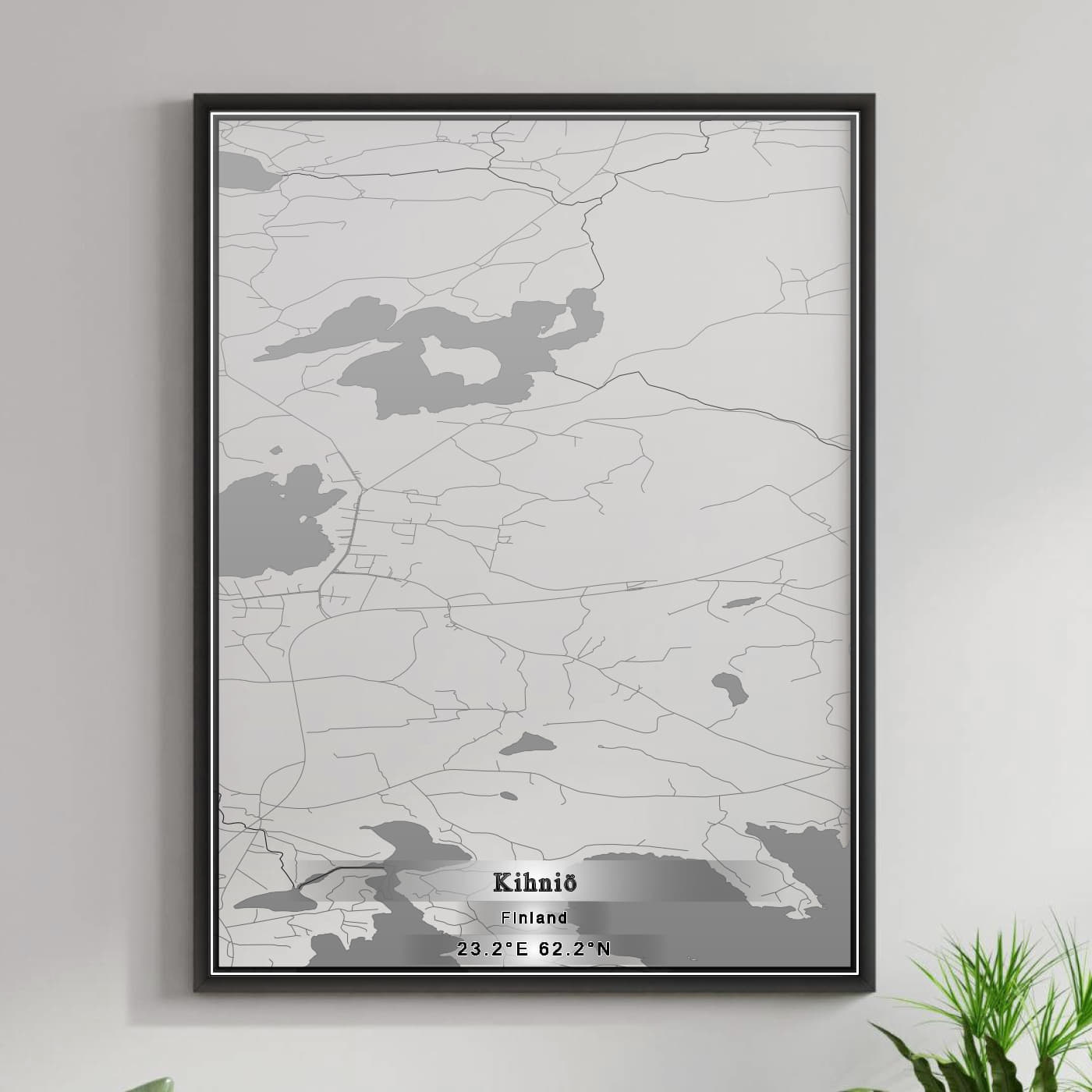 ROAD MAP OF KIHNIÖ, FINLAND BY MAPBAKES