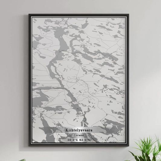 ROAD MAP OF KIIHTELYSVAARA, FINLAND BY MAPBAKES