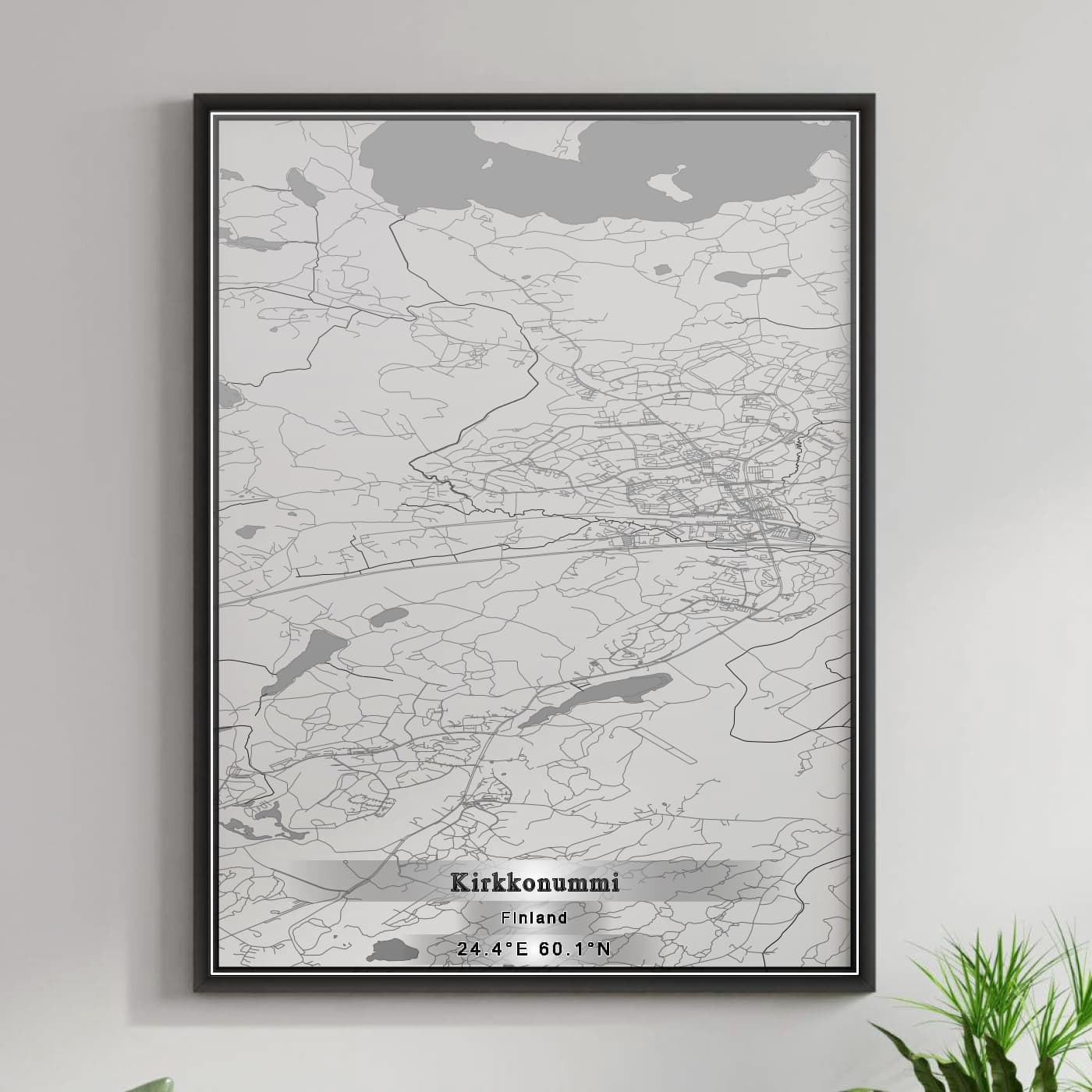 ROAD MAP OF KIRKKONUMMI, FINLAND BY MAPBAKES