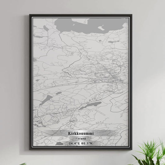 ROAD MAP OF KIRKKONUMMI, FINLAND BY MAPBAKES