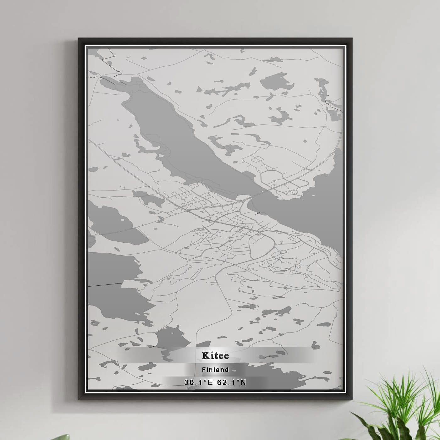 ROAD MAP OF KITEE, FINLAND BY MAPBAKES