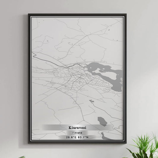 ROAD MAP OF KIURUVESI, FINLAND BY MAPBAKES