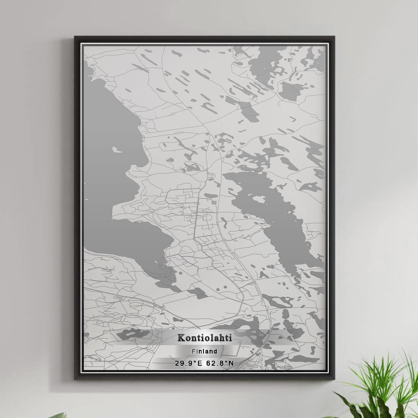 ROAD MAP OF KONTIOLAHTI, FINLAND BY MAPBAKES