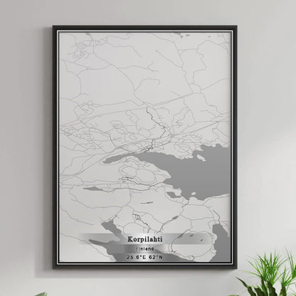 ROAD MAP OF KORPILAHTI, FINLAND BY MAPBAKES