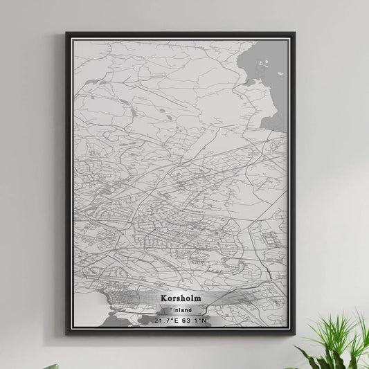 ROAD MAP OF KORSHOLM, FINLAND BY MAPBAKES