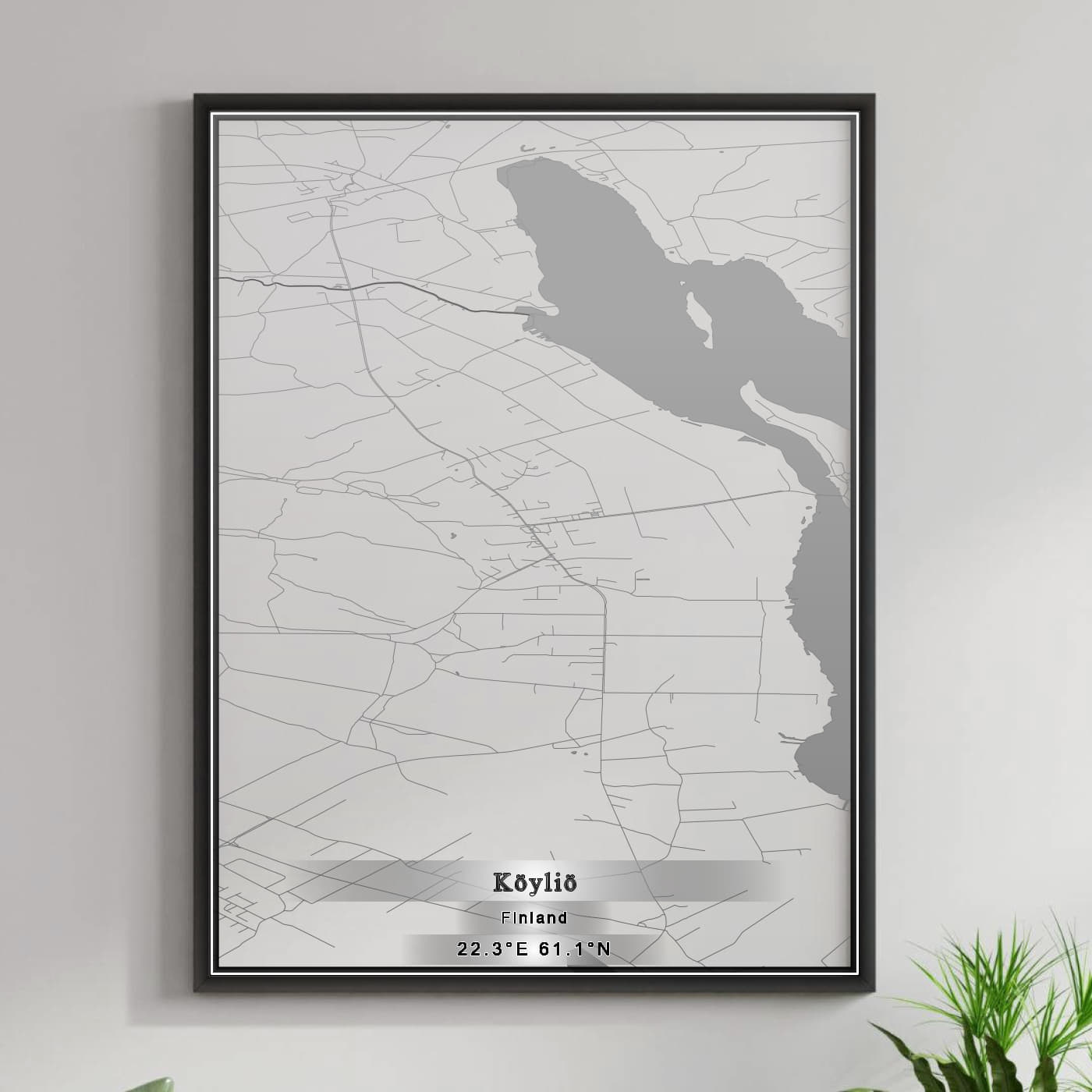 ROAD MAP OF KÖYLIÖ, FINLAND BY MAPBAKES