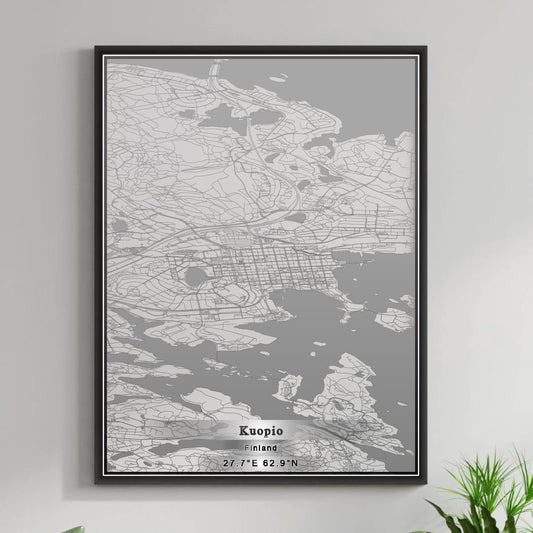 ROAD MAP OF KUOPIO, FINLAND BY MAPBAKES