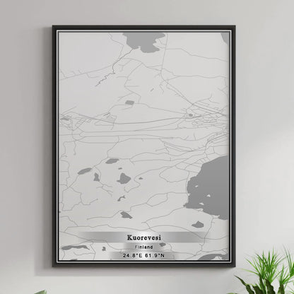 ROAD MAP OF KUOREVESI, FINLAND BY MAPBAKES