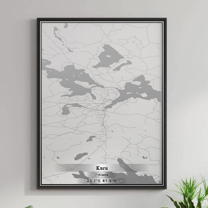 ROAD MAP OF KURU, FINLAND BY MAPBAKES