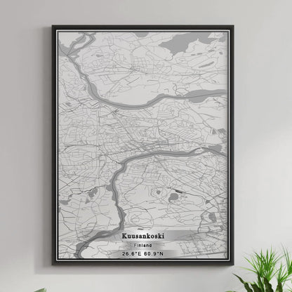 ROAD MAP OF KUUSANKOSKI, FINLAND BY MAPBAKES