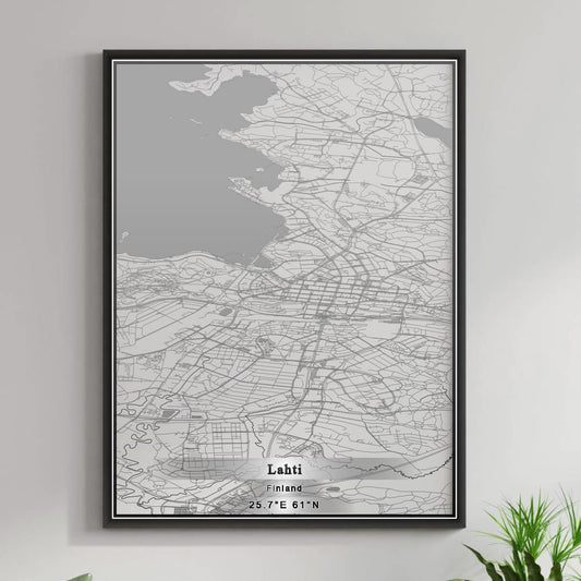 ROAD MAP OF LAHTI, FINLAND BY MAPBAKES