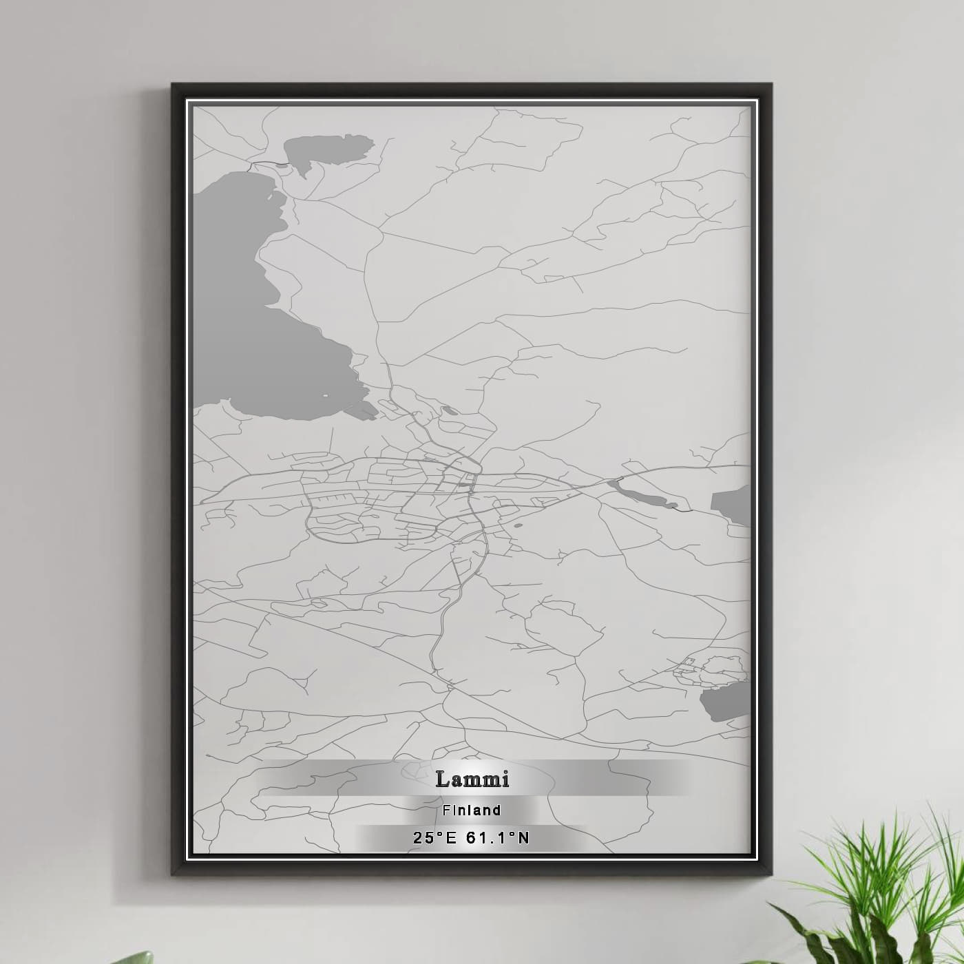 ROAD MAP OF LAMMI, FINLAND BY MAPBAKES