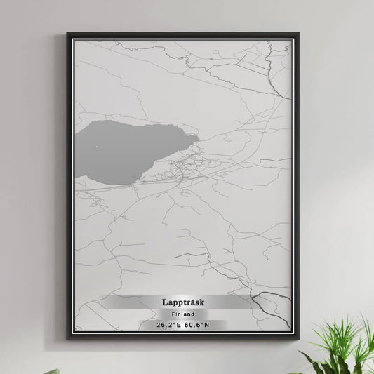 ROAD MAP OF LAPPTRÄSK, FINLAND BY MAPBAKES