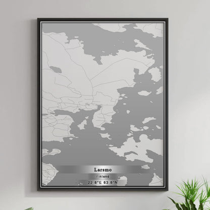 ROAD MAP OF LARSMO, FINLAND BY MAPBAKES