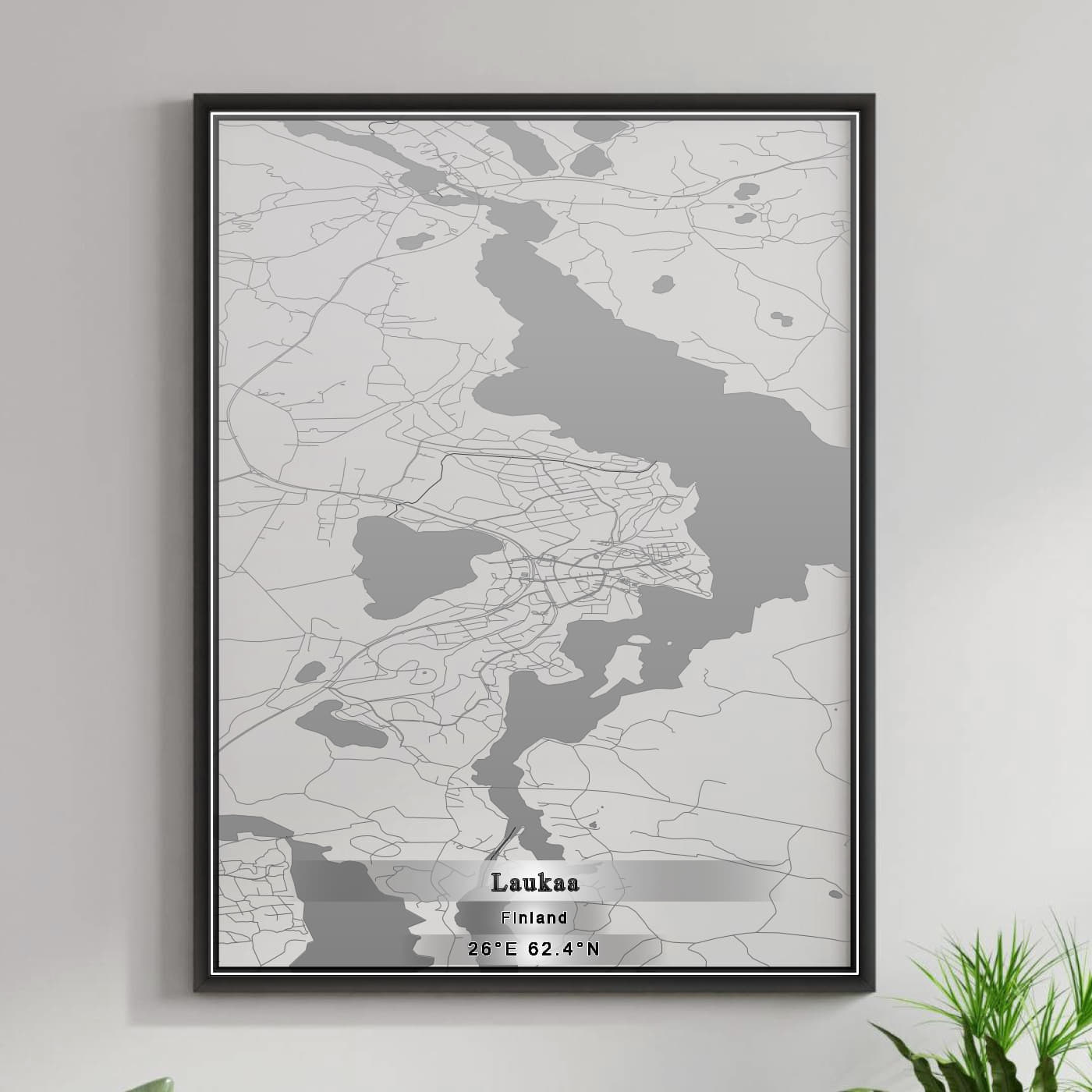 ROAD MAP OF LAUKAA, FINLAND BY MAPBAKES