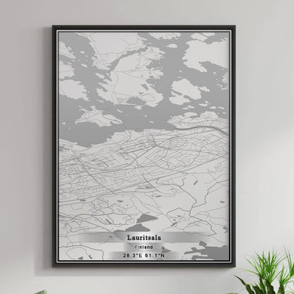 ROAD MAP OF LAURITSALA, FINLAND BY MAPBAKES