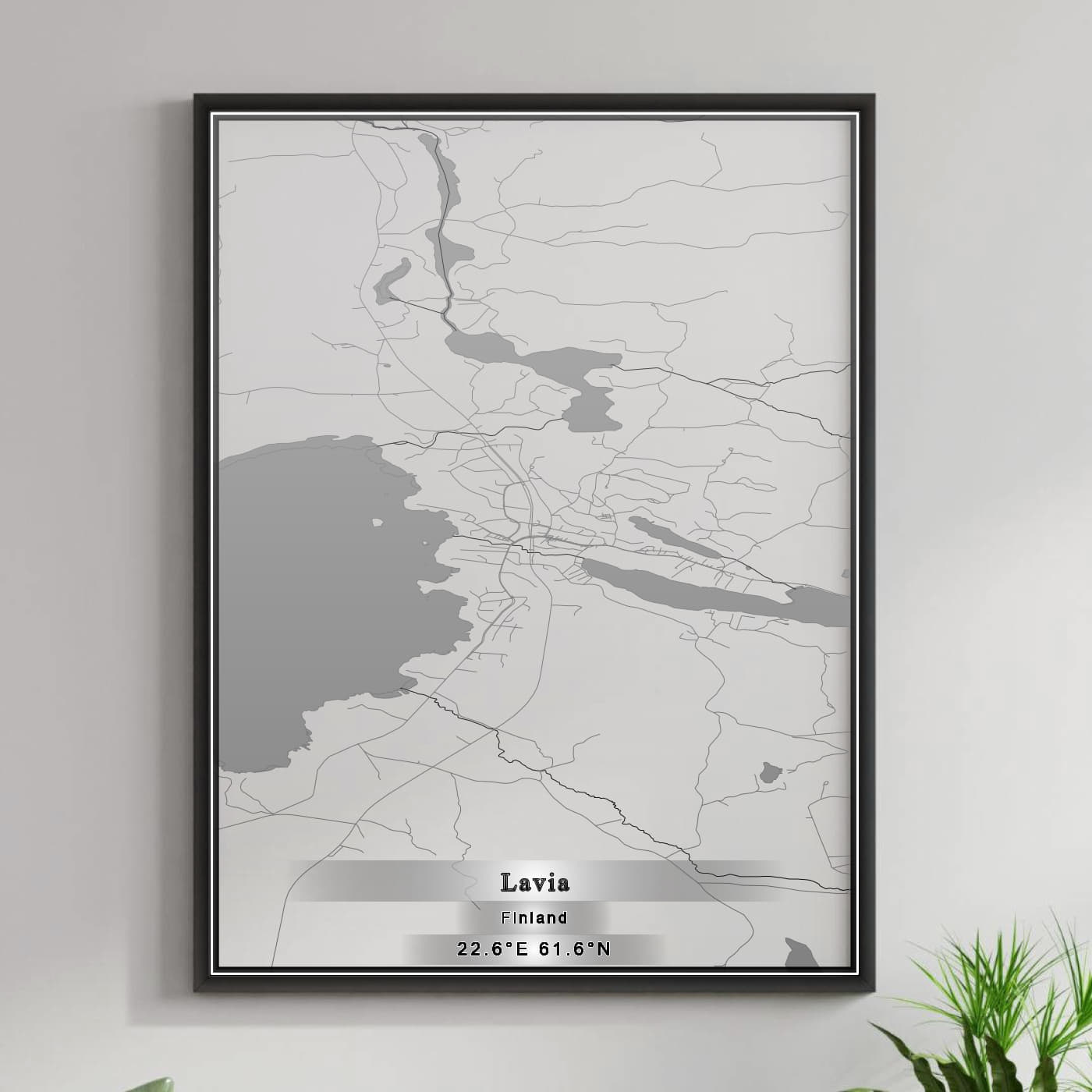 ROAD MAP OF LAVIA, FINLAND BY MAPBAKES