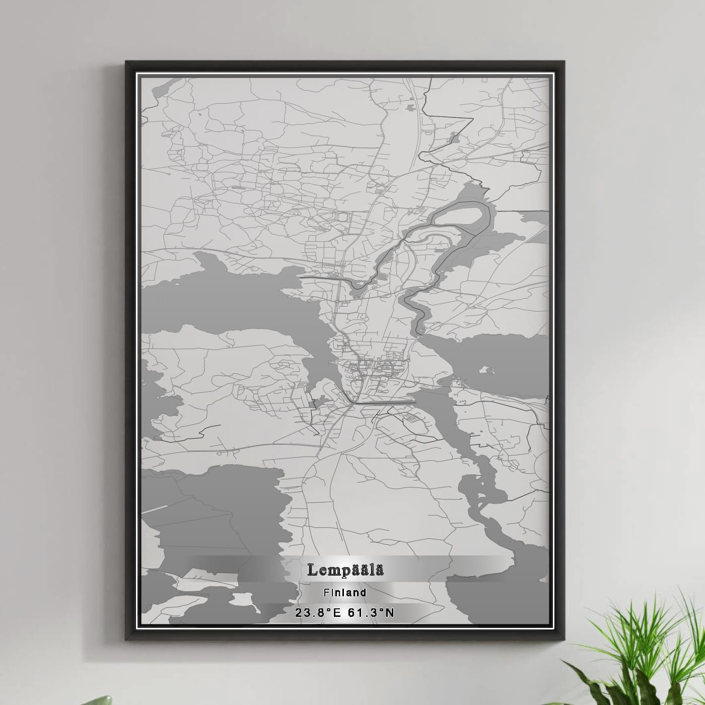 ROAD MAP OF LEMPÄÄLÄ, FINLAND BY MAPBAKES