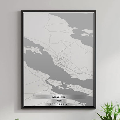 ROAD MAP OF MAANINKA, FINLAND BY MAPBAKES