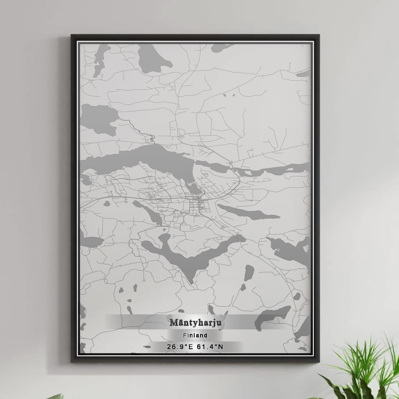 ROAD MAP OF MÄNTYHARJU, FINLAND BY MAPBAKES