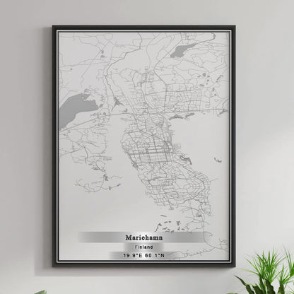 ROAD MAP OF MARIEHAMN, FINLAND BY MAPBAKES