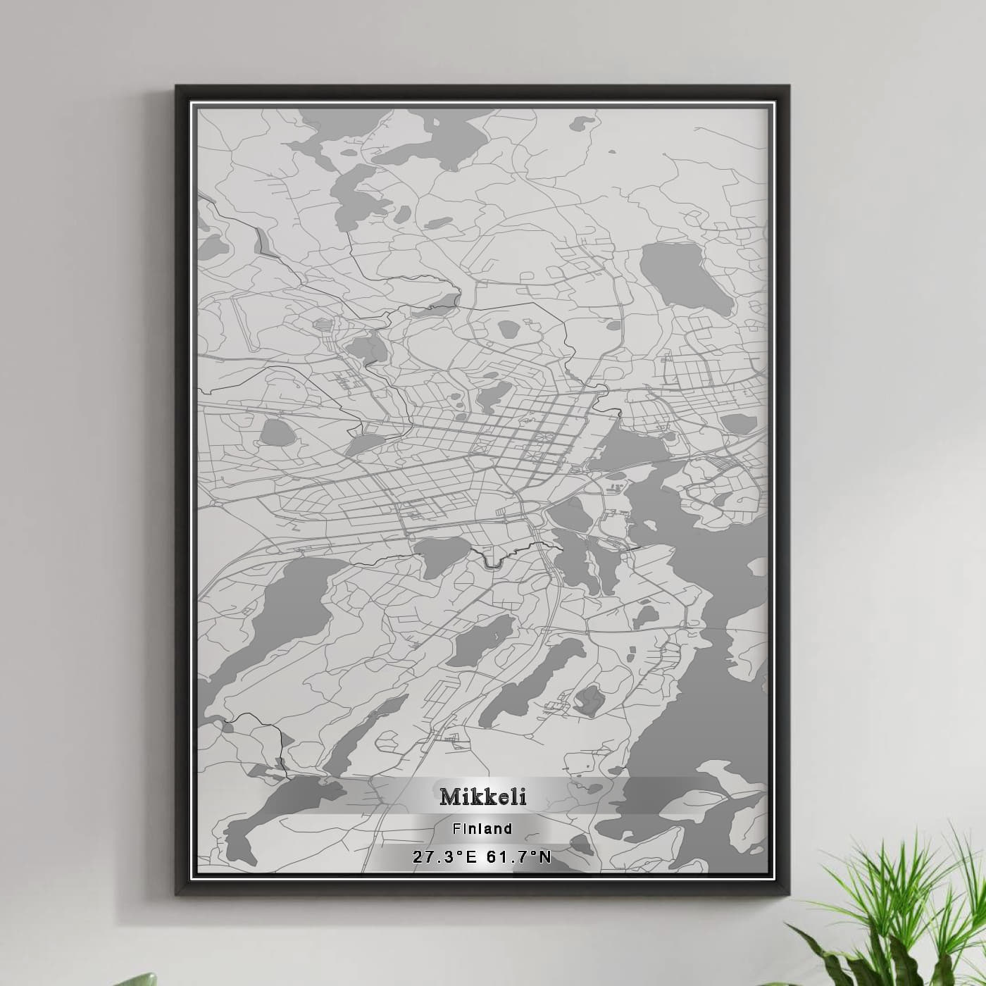 ROAD MAP OF MIKKELI, FINLAND BY MAPBAKES