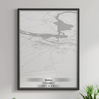 ROAD MAP OF MUHOS, FINLAND BY MAPBAKES