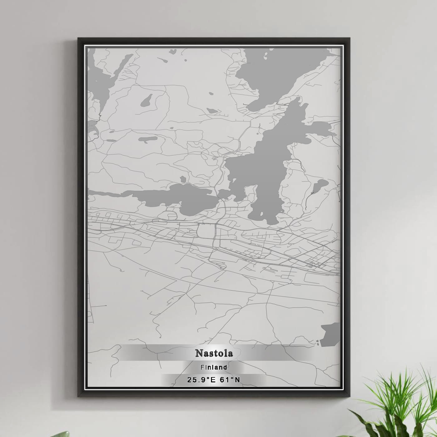 ROAD MAP OF NASTOLA, FINLAND BY MAPBAKES