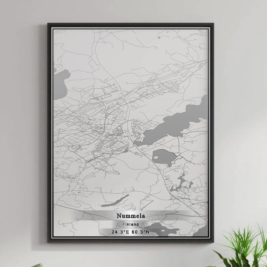 ROAD MAP OF NUMMELA, FINLAND BY MAPBAKES