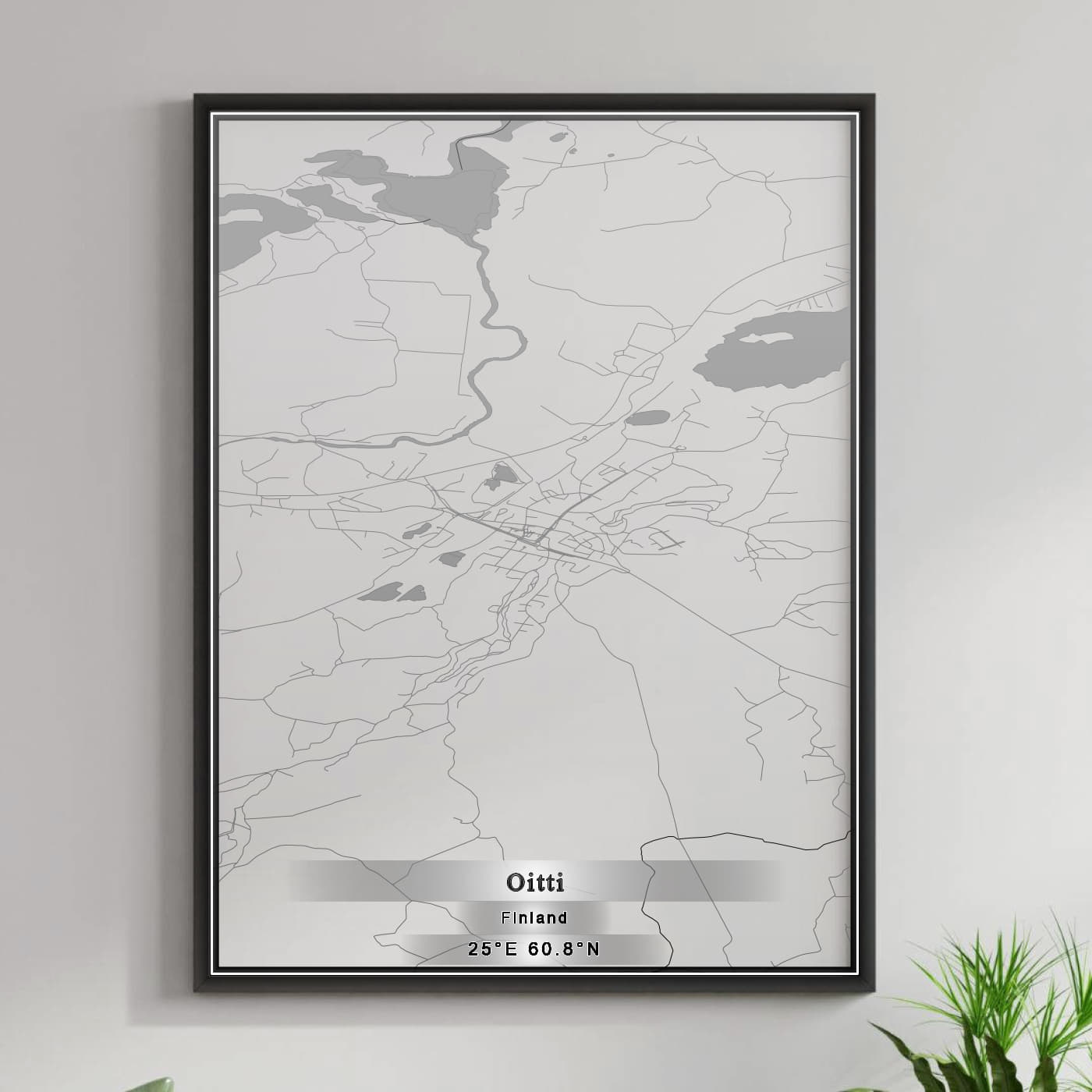 ROAD MAP OF OITTI, FINLAND BY MAPBAKES