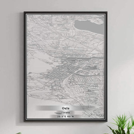 ROAD MAP OF OULU, FINLAND BY MAPBAKES