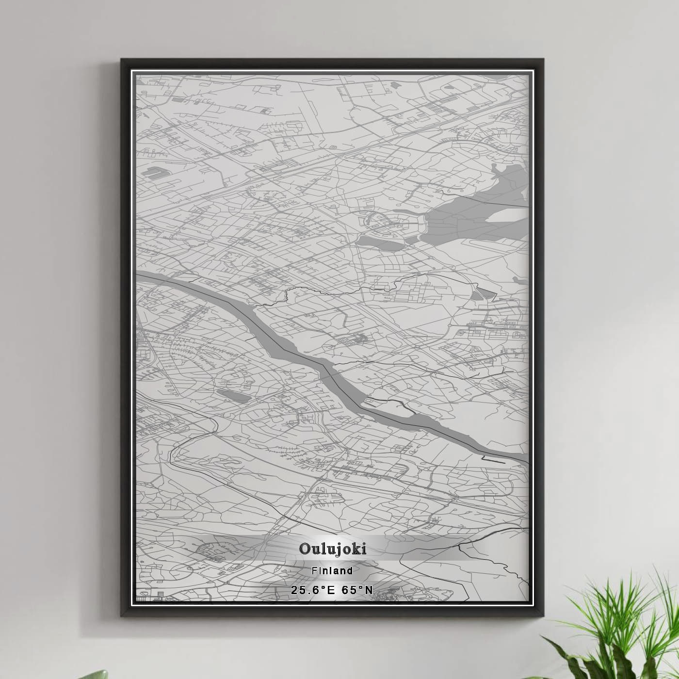 ROAD MAP OF OULUJOKI, FINLAND BY MAPBAKES