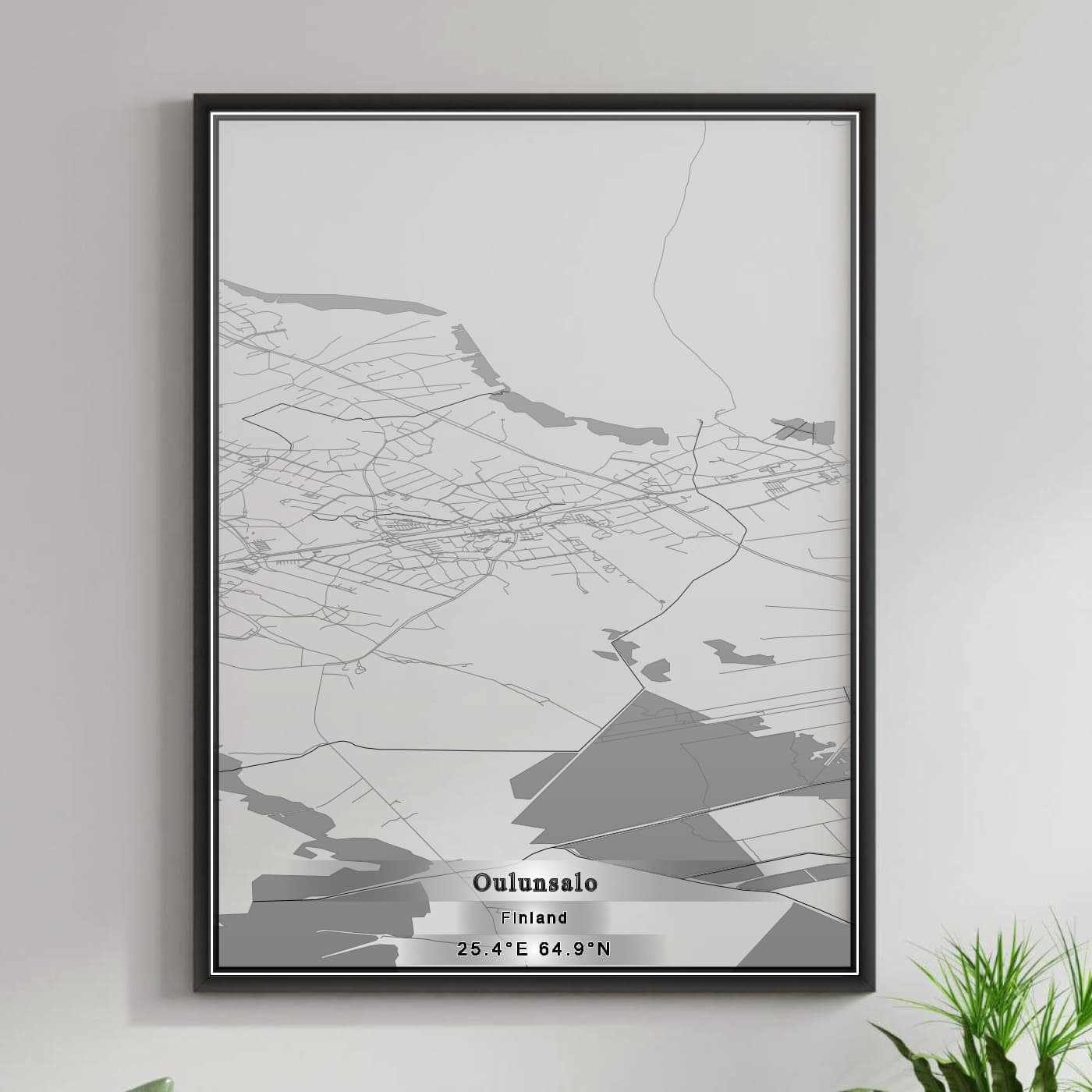 ROAD MAP OF OULUNSALO, FINLAND BY MAPBAKES