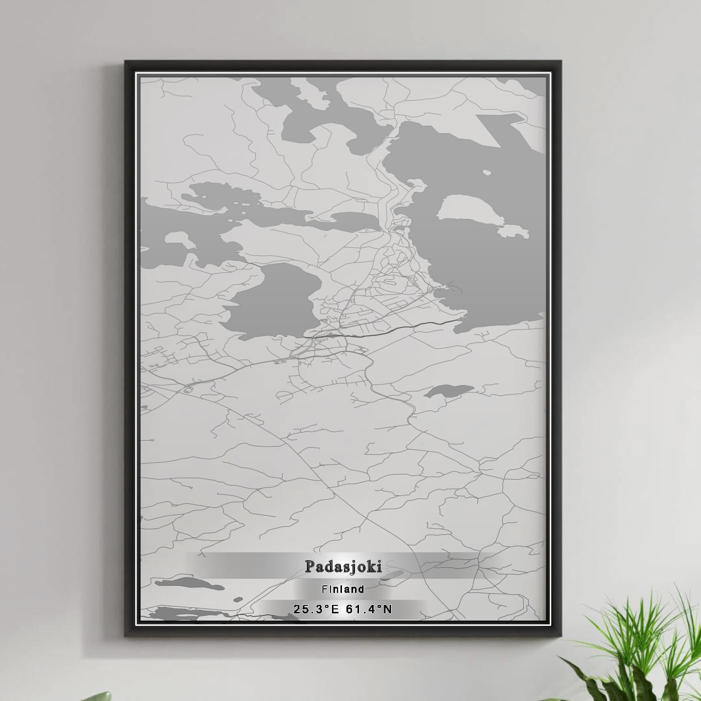 ROAD MAP OF PADASJOKI, FINLAND BY MAPBAKES